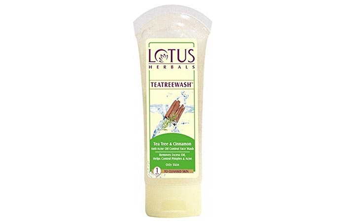 Lotus Herbals TeaTreeWash Tea Tree And Cinnamon Anti-Acne Oil Control Face Wash