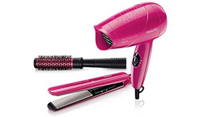 Philips Hair Straightener And Hair Dryer (HT864300)