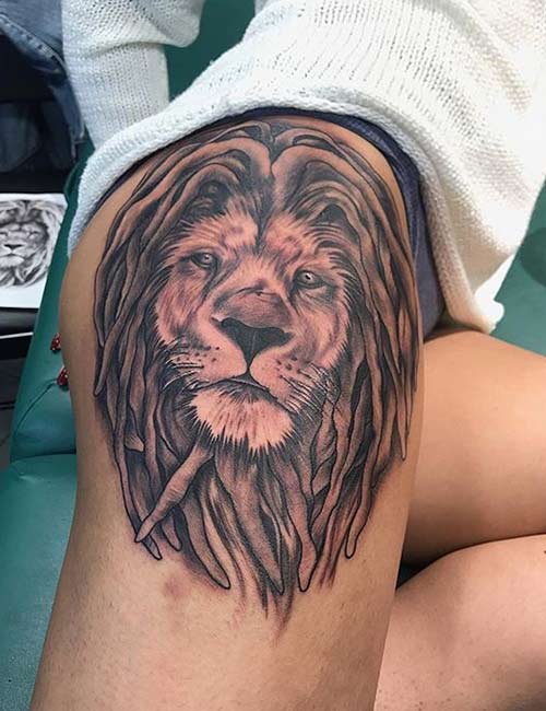 Rasta Lion Tattoo