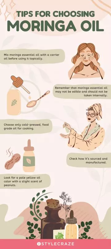 tips to choosing moringa oil (infographic)
