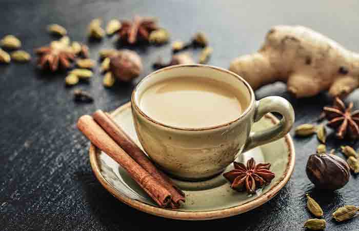 Cardamom spiced tea for healthy body