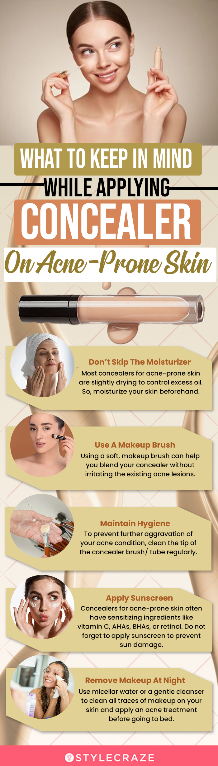 What To Keep In Mind While Applying Concealer On Acne-Prone Skin (infographic)