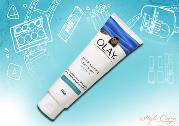 olay gentle foaming face wash