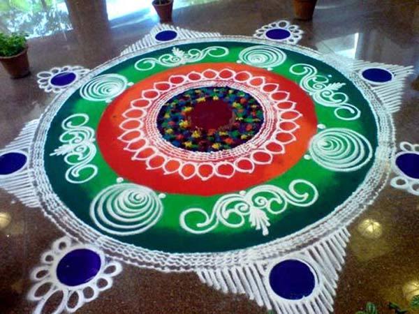 designs rangoli para diwali