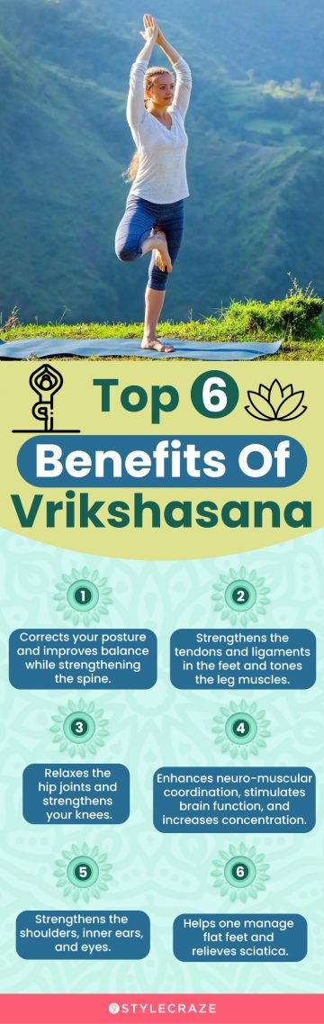 top 6 benefits of vrikshasana (infographic)