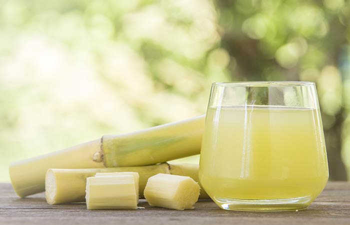 Homemade sugarcane juice