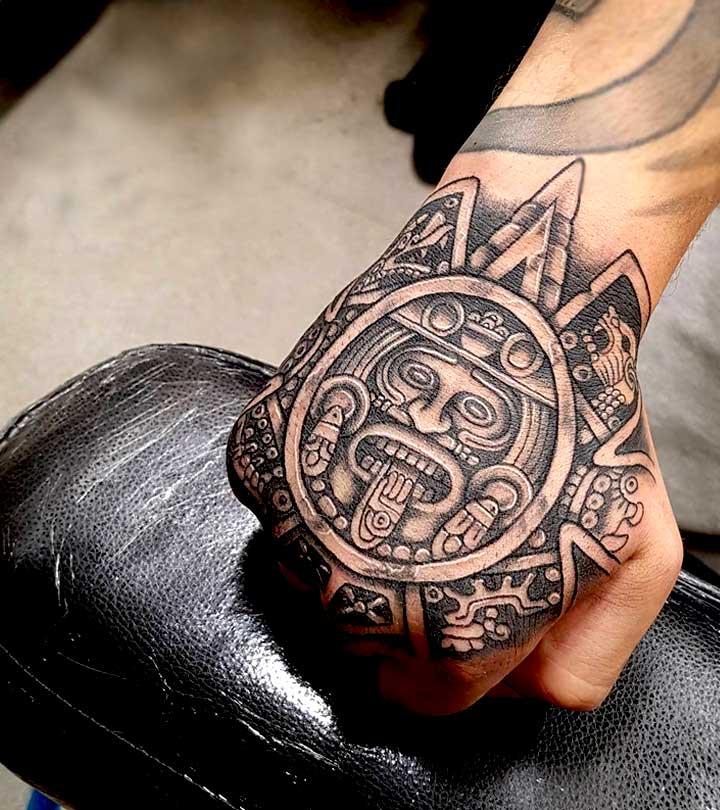 mayan tattoo sleeve