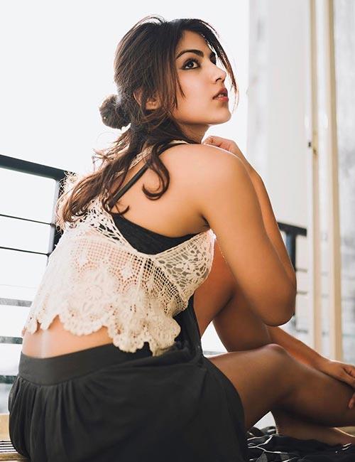 Beautiful Indian girl named Rhea Chakraborty