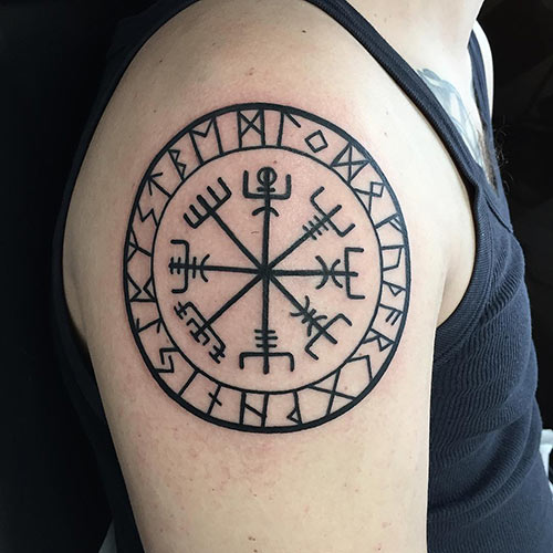 Celtic compass tattoo design