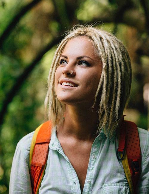 Dreadlocks short bob hairstyle