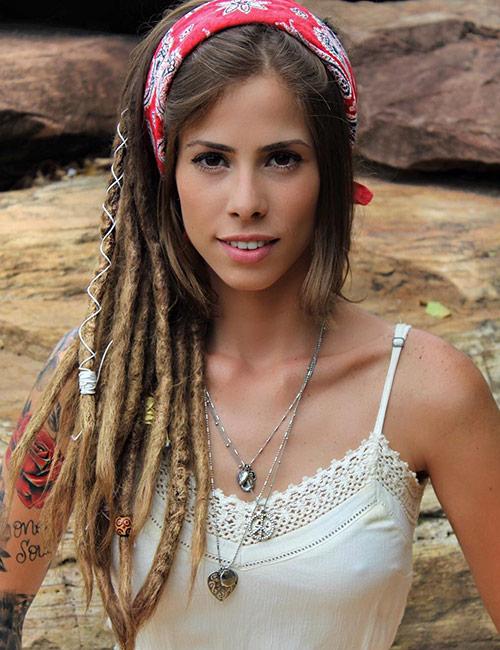 Headband dreadlocks hairstyle