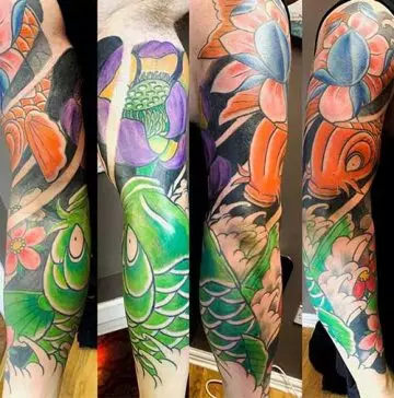 Meaningful koi fish tattoo design