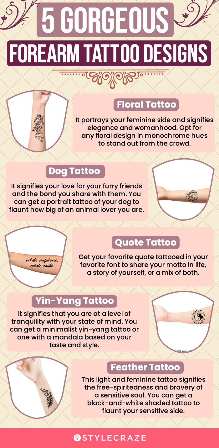 5 gorgeous forearm tattoo designs (infographic)