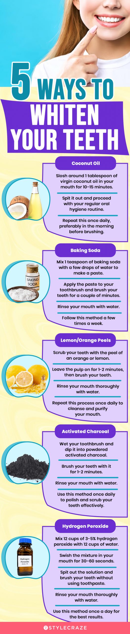 5 ways to whiten your teeth (infographic)