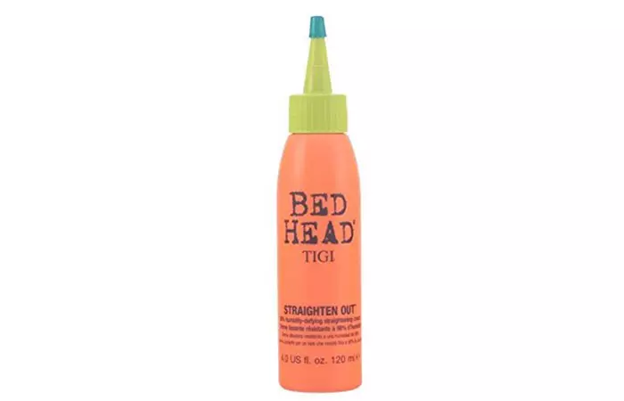 9. Tigi Bed Head Straighten Out Straightening Cream