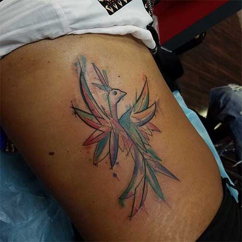 Abstract phoenix tattoo design