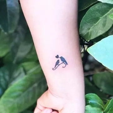 Bird wrist tattoo design