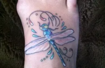 blue dragonfly tattoo