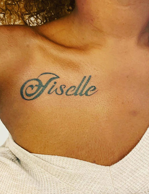 Name Tattoo On Chest