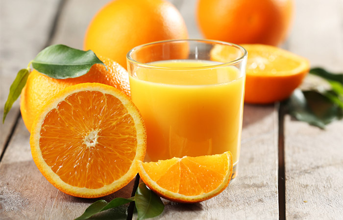 Orange juice to treat pimples behind ears.