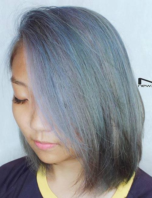 Cool-toned bob Japanese hairstyle for women