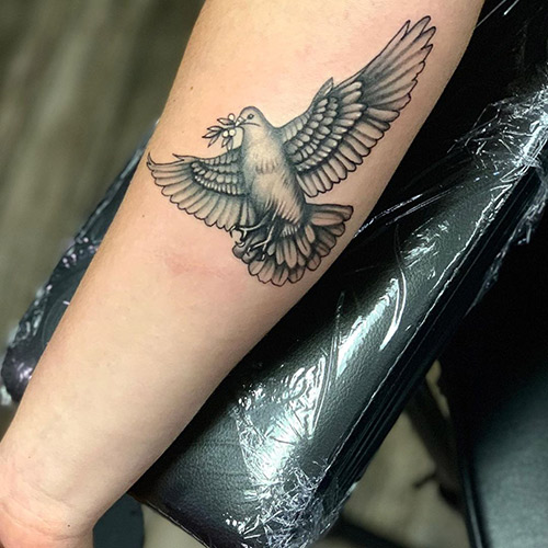 Dove bird tattoo design