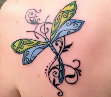 fairy dragonfly tattoo