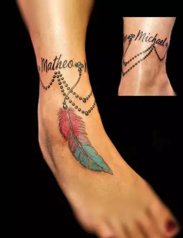 Anklet Name Tattoo