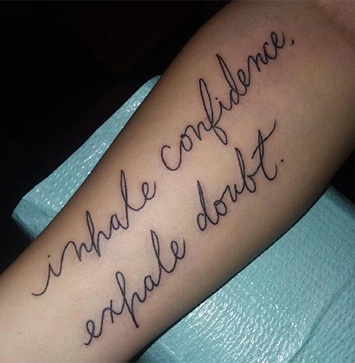 Meaningful quote for forearm tattoo