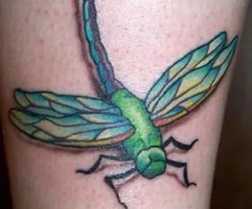 green dragonfly tattoo