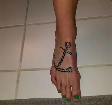 Anchor Hebrew tattoo design