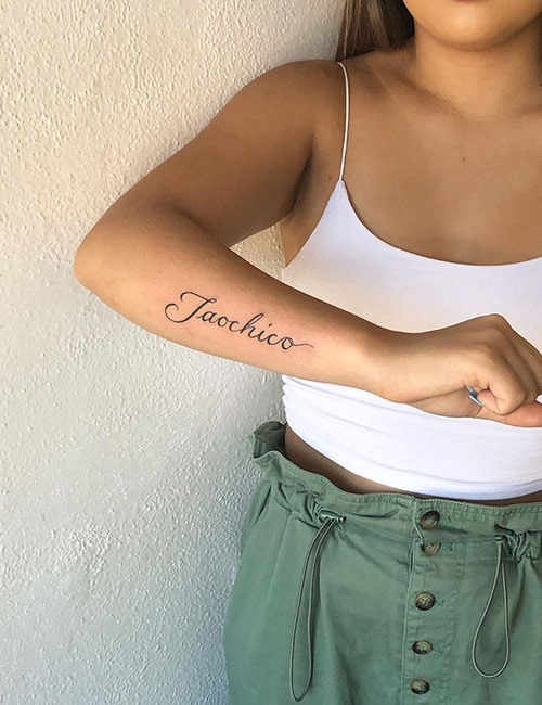 Flaunt These Stylish 30 Name Tattoos To Honor Your Loved Ones Artists should be known by name, so it never. name tattoos to honor your loved ones