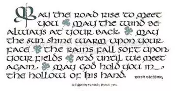 Irish blessing shamrock tattoo design