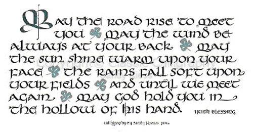 Irish blessing shamrock tattoo design