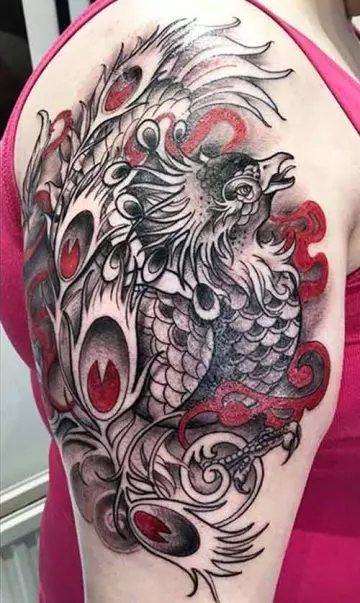 Japanese phoenix tattoo design