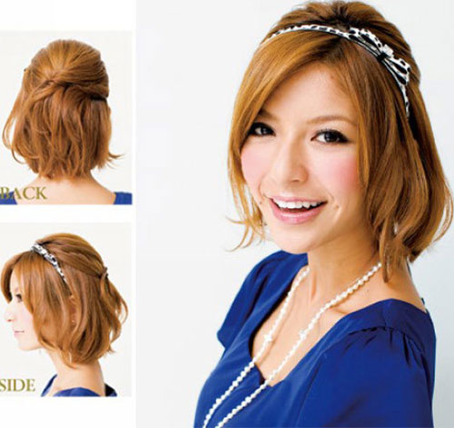 Knot pony Japanese hairstyle for women