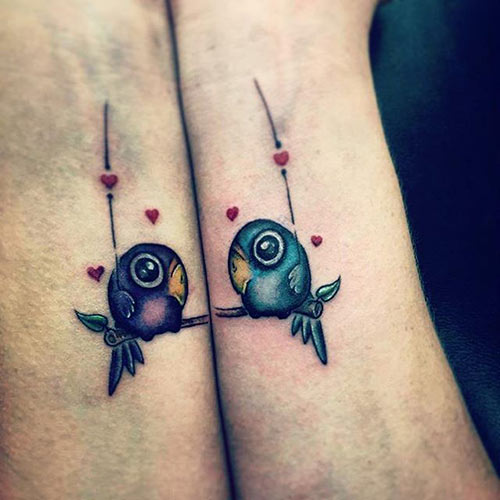 Love birds tattoo design