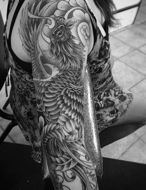 Majestic Phoenix Tattoo On Arm