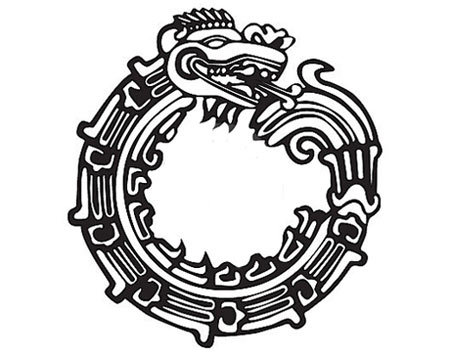 Mayan ouroboros tattoo design