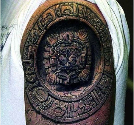 Mayan Upper Arm Tattoo