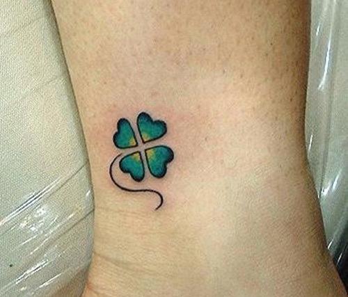 Miniature shamrock tattoo design