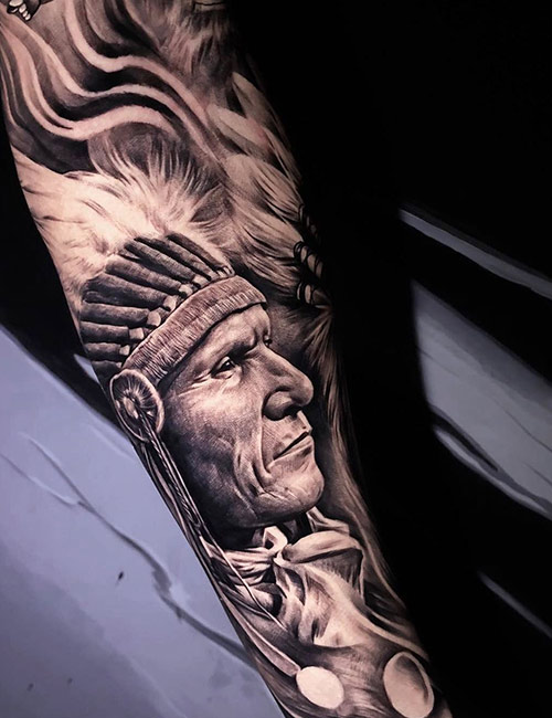 Native American tattoo design for forearm