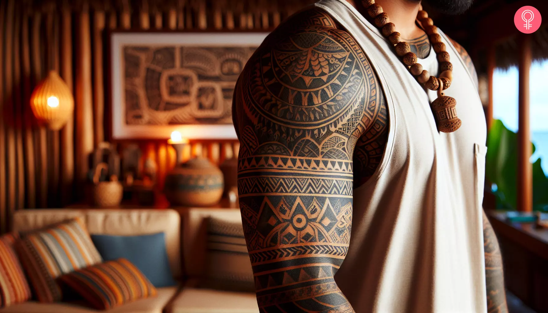 A native Hawaiian tattoo on a man’s arm