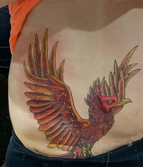 Conception de tatouage de ventre Phoenix