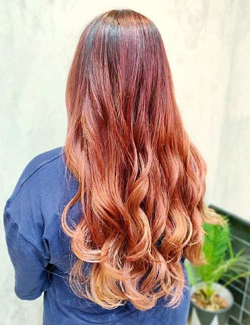 Phoenix ombre Japanese hairstyle for women