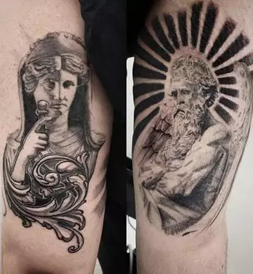 Realism Greek mythology tattoo