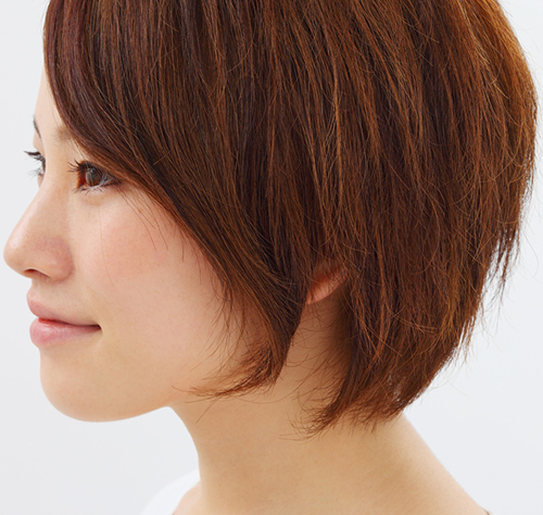 Sculpted pixie Japanese hairstyle for women