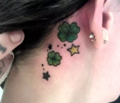 Stars shamrock tattoo design