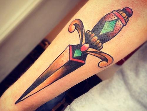 Top 15 Fifteen Dagger Tattoo Designs