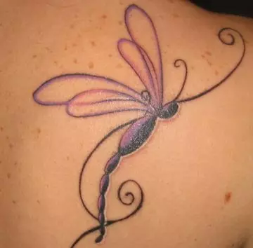simple fairy dragonfly tattoo
